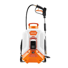 4 Gallon Battery Powered Backpack Sprayer Electric Weed & Garden Sprayer with Adjustable 0-90 PSI and 2 Wands