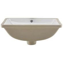 20.28" x 15.16" Rectangular Undermount Bathroom Sink White Ceramic Basin with Overflow