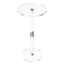 Clear Acrylic Drink Table Round Top Side Table 10 x 10 x 21.3-Inch Easy Assembly