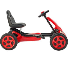 Kids Pedal Go-Kart 4-Wheel Off-Road Ride-On Adjustable Seat Non-Slip Wheels Red  Ages 3–8
