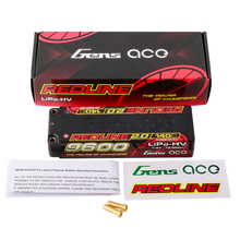 Gens Ace 9600mAh 2S1P 7.6V HardCase 58# Redline 2.0 Series Lipo Battery With 5.0mm Bullet GEA96002S14D5
