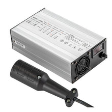 15Amp 48V Aluminum Alloy 3-Pin Round Plug LED Indicator Golf Cart Battery Charger