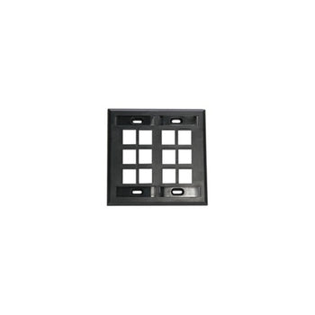 Dual-Gang QUICKPORT Wallplate Black 42080-12E