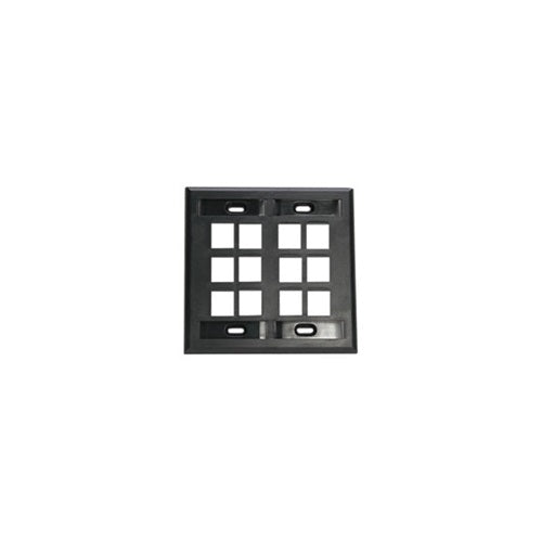 Dual-Gang QUICKPORT Wallplate Black 42080-12E