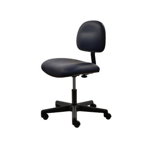 17" H - 22" H Desk Height Vinyl Chair No Arms PL12-V-BLACK-251 Black
