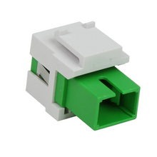 SC Simplex Single Mode HD Fiber Keystone Jack APC Adapter White IN2-4408/SCA/WH