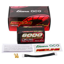 Gens Ace 6000mAh 4S2P 15.2V HardCase 69# Redline 2.0 Series Lipo Battery With 5.0mm Bullet GEA60004S14S