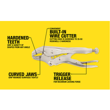 7" Curved Locking Pliers With Cutter  CLP7W (Pack of 12)