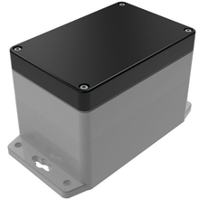 Flanged Base Polycarbonate Plastic Black/gray RBF53P06B28G