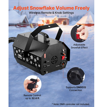 1300W Silent Snow Making Machine Portable Snowflake Maker with Wireless Remote