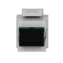 SC Simplex Single Mode HD Fiber Keystone Jack APC Adapter White IN2-4408/SCA/WH