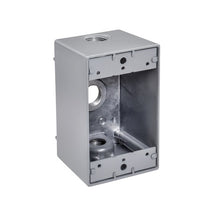 1/2" Threaded Hub Single Gang Weatherproof 3 Hole Deep Box (Pack of 20)