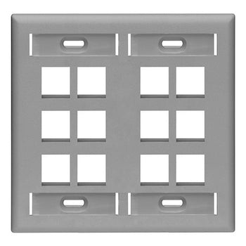 Dual-Gang QUICKPORT Wallplate with ID 42080-12G
