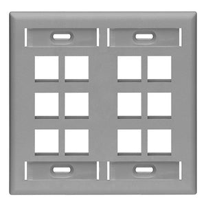 Dual-Gang QUICKPORT Wallplate with ID 42080-12G