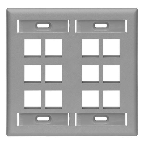 Dual-Gang QUICKPORT Wallplate with ID 42080-12G