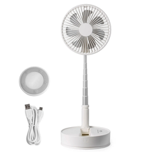 8 Inch Foldable Oscillating Standing Fan with Remote Control, 4-Speed Adjustable, Portable Desk Fan, 7200mAh Rechargeable USB