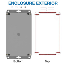 Electronic Racks And Boxes Enclosure Top Clear Bottom Gray RBF85P06C10G