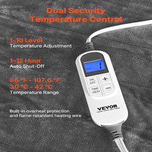 Manta térmica portátil de 127 x 178 cm con mangas y bolsillo para el pie, 10 niveles de calor, apagado automático a las 12 h, lavable a máquina, color gris 