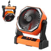 8 Inch Table-type Portable Rechargeable Fan with LED Lantern 4-Speed Adjustable, USB Battery-Powered Table Fan