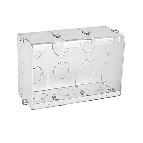 2-1/2 Inch Three Gang Gangable Masonry Box TB-325-G (Pack of 25)