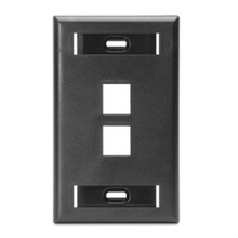 Leviton Single-Gang QUICKPORT Wallplate with ID Windows 42080-2ES