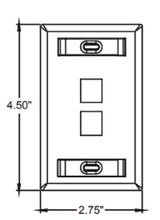 Leviton Single-Gang QUICKPORT Wallplate with ID Windows 42080-2ES