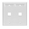 Leviton Dual-Gang Quick Port Wall plate with ID Windows 42080-2WP