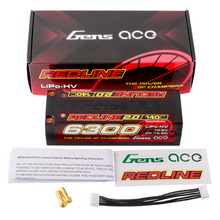 Gens Ace 6300mAh 4S1P 15.2V HardCase 59# Redline 2.0 Series Lipo Battery With 5.0mm Bullet GEA63004S14D5