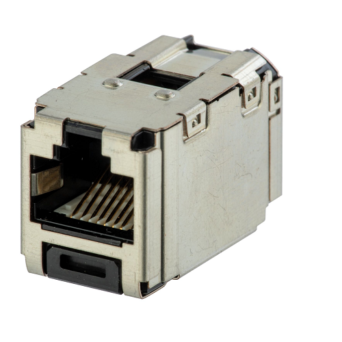 1 Port Mini-Com Cat6A STP RJ45 Coupler Module Polycarbonate CCS6X88BL
