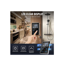 Calentador de ducha compacto sin tanque para RV, puerta blanca, 15" x 15" (42,000 BTU) con control remoto, color blanco TMRVQ-05010242