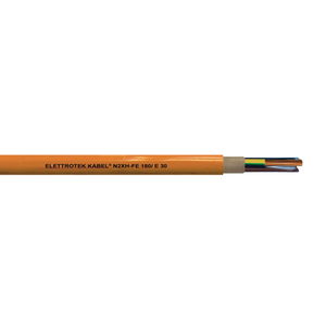 4 AWG 1C Solid/Stranded Bare Copper Unshielded XLPE HFFR N2XH-FE 0.6/1KV Security Cable