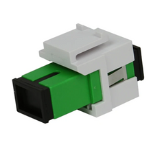 SC Simplex Single Mode HD Fiber Keystone Jack APC Adapter White IN2-4408/SCA/WH