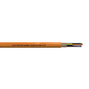4 AWG 5C Solid/Stranded Bare Copper Unshielded XLPE HFFR N2XH-FE 0.6/1KV Security Cable