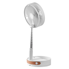 8 Inch Foldable Oscillating Standing Fan with Remote Control, 4-Speed Adjustable, Portable Desk Fan, 7200mAh Rechargeable USB