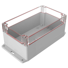 Electronic Racks And Boxes Enclosure Top Clear Bottom Gray RBF85P12C24G