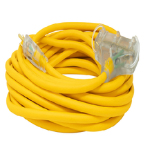 50"Ft Yellow Tritap Extension Cord Cable 12/3 Sjeoow Power Light Indicator Outdoor Cold Weather 3488SW0002 (Pack Of 2)