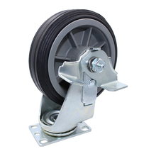 6" All-Terrain Solid Rubber Swivel-Brake Caster SLAC6ATSB