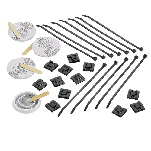 0.26x0.98x0.98 Two Part Epoxy Applied Cable Tie Mount Kit Nylon 6.6 EMSK3-1-X0 (Pack of 10)