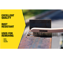 Long curved wood handle with pre-drilled hole for hanging Steel Wire Brush SWB (Pack of 24)