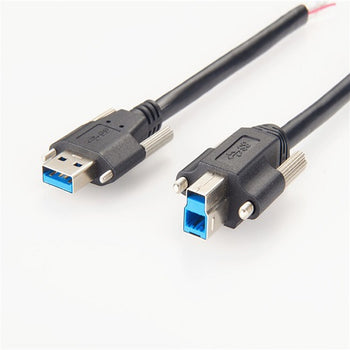 USB 3 SuperSpeed A to B Male Screw Lock Cable PCM-CLC-21