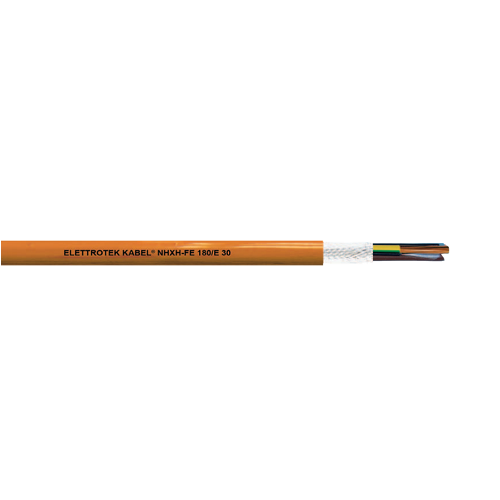 8 AWG 3C Solid/Stranded Bare Copper Shielded Glass-Fibre Wrap Polymer NHXH-FE 0.6/1KV Security Cable