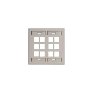 Dual-Gang QUICKPORT Wallplate with ID Light Almond 42080-12T