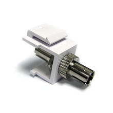 ST Simplex Multimode High-Density Fiber Keystone Jack Adapter White IN2-4411/ST/WH