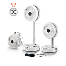 10 Inch 40000 mAh Battery Capacity Foldable Rechargeable Oscillating Fan – 3-in-1 with Remote Control and 9 Adjustable Speeds