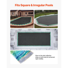 8 Ft Double-Chamber Pool Cover Water Tubes, Pack of 5 Pool Cover Water Bags with Reflective Strips, 0.3 mm Thick PVC Weights