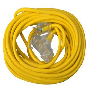 Cable de extensión Tritap amarillo de 15,24 m, 12/3 SJTW, indicador luminoso de encendido para exteriores, 4188SW8802 (paquete de 6) 