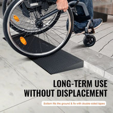 1.2" Rise Cuttable Rubber Threshold Ramp for Sweeping Robots & Wheelchairs, Non-Slip, 35.4" Wide for Doorways & Driveways