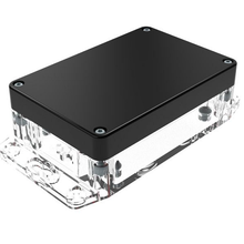 Flanged Base Polycarbonate Plastic Black/clear RBF53P06B10C