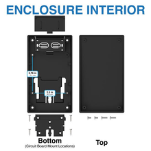 Slide Release Battery 1.9 V Black Flanged Wallmount Enclosure 0.9 Height 25SW,BK