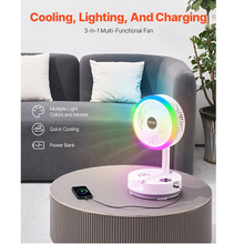 10 Inch 40000 mAh Battery Capacity Foldable Rechargeable Oscillating Fan – 3-in-1 with Remote Control and 9 Adjustable Speeds